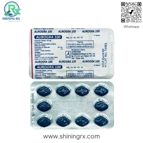 Aurogra 100mg Tablet, supplied by ShiningRX
